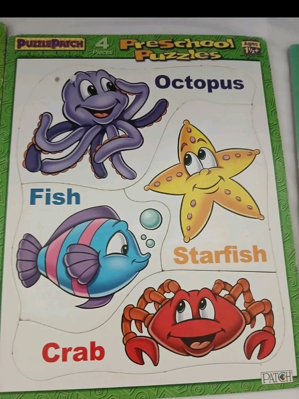 Pumpkin Patch Preschool Puzzles - Sea Creatures & Counting (Green)